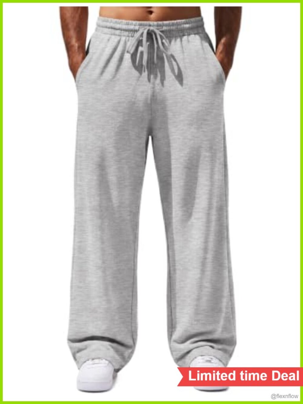 Men's Lightweight Cotton Polyester Baggy Sweatpants Drawstring Pockets Yoga Gym